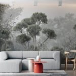 Papier peint – Forêt Brume Nocturne