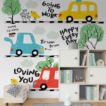Papier peint – Mini Cars Parade
