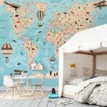 Papier peint – carte du monde