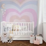 Papier peint – Coeurs Pastel