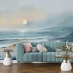 Papier peint – Brume Marine aquarelle