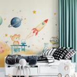 Papier peint – Ourson Astronaute