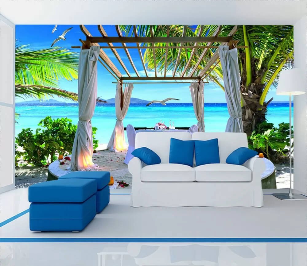 u13799pig6m.jpg Papier peint – Terrasse tropicale ouverte sur la mer – Image 1