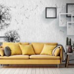 Papier peint – Pissenlit noir sur fond blanc