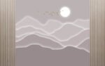 Papier peint – Collines pastel sous une lune blanche – Image 2