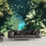 Papier peint – Palmiers dans une jungle luxuriante