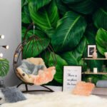 Papier peint – Feuilles tropicales vert intense