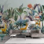 Papier peint – Jungle tropicale multicolore