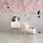 Papier peint – Pétales pastel multicolores