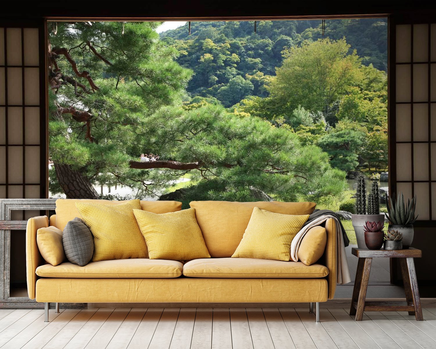 u55780pig36m.jpg Papier peint – Jardin japonais verdoyant – Image 1