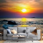Papier peint – Coucher de soleil sur la mer
