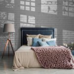 Papier peint – Mur gris effet béton