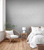 Papier peint – Texture blanche fine effet tissé – Image 2
