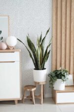 Papier peint – Texture blanche fine effet tissé