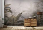 Papier peint – Jungle tropicale sépia dans la brume