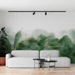 Papier peint – Montagnes vertes en aquarelle
