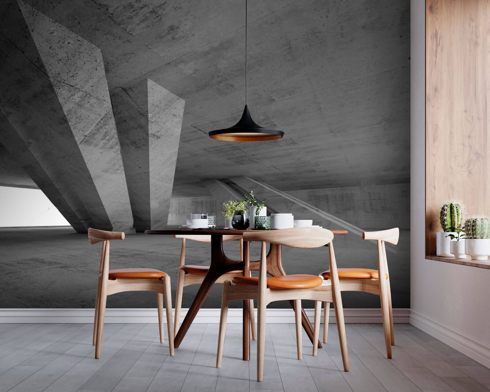 u72303pig1m.jpg Papier peint – Volumes architecturaux gris effet béton – Image 1
