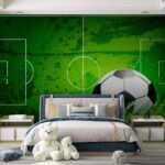 Papier peint – Ballon et terrain de football