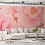Papier peint – Pivoines rose vif en gros plan