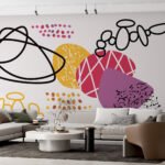 Papier peint – Composition graphique multicolore