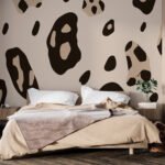 Papier peint – Motif léopard beige et noir