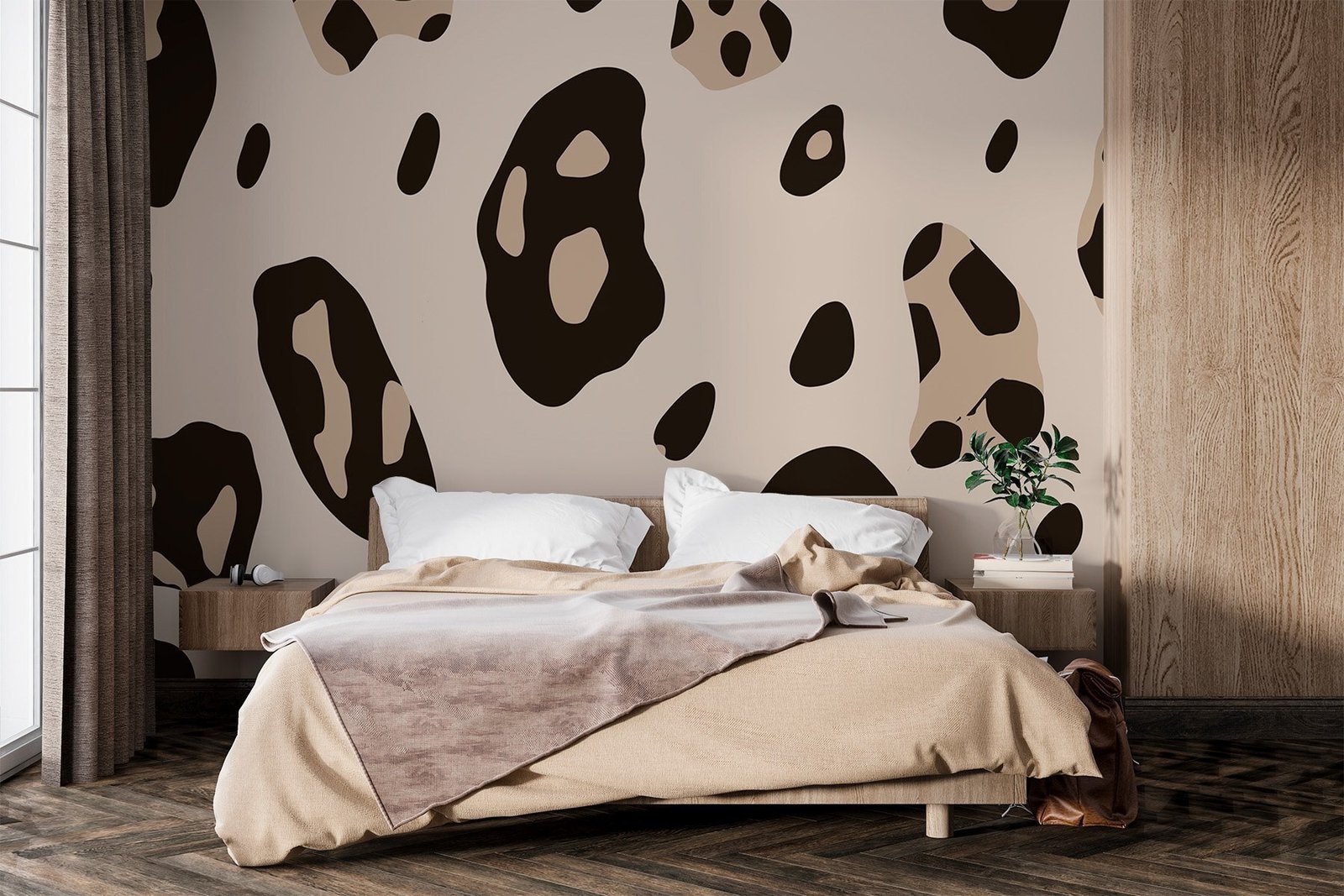 w02308pib88mr.jpg Papier peint – Motif léopard beige et noir – Image 1