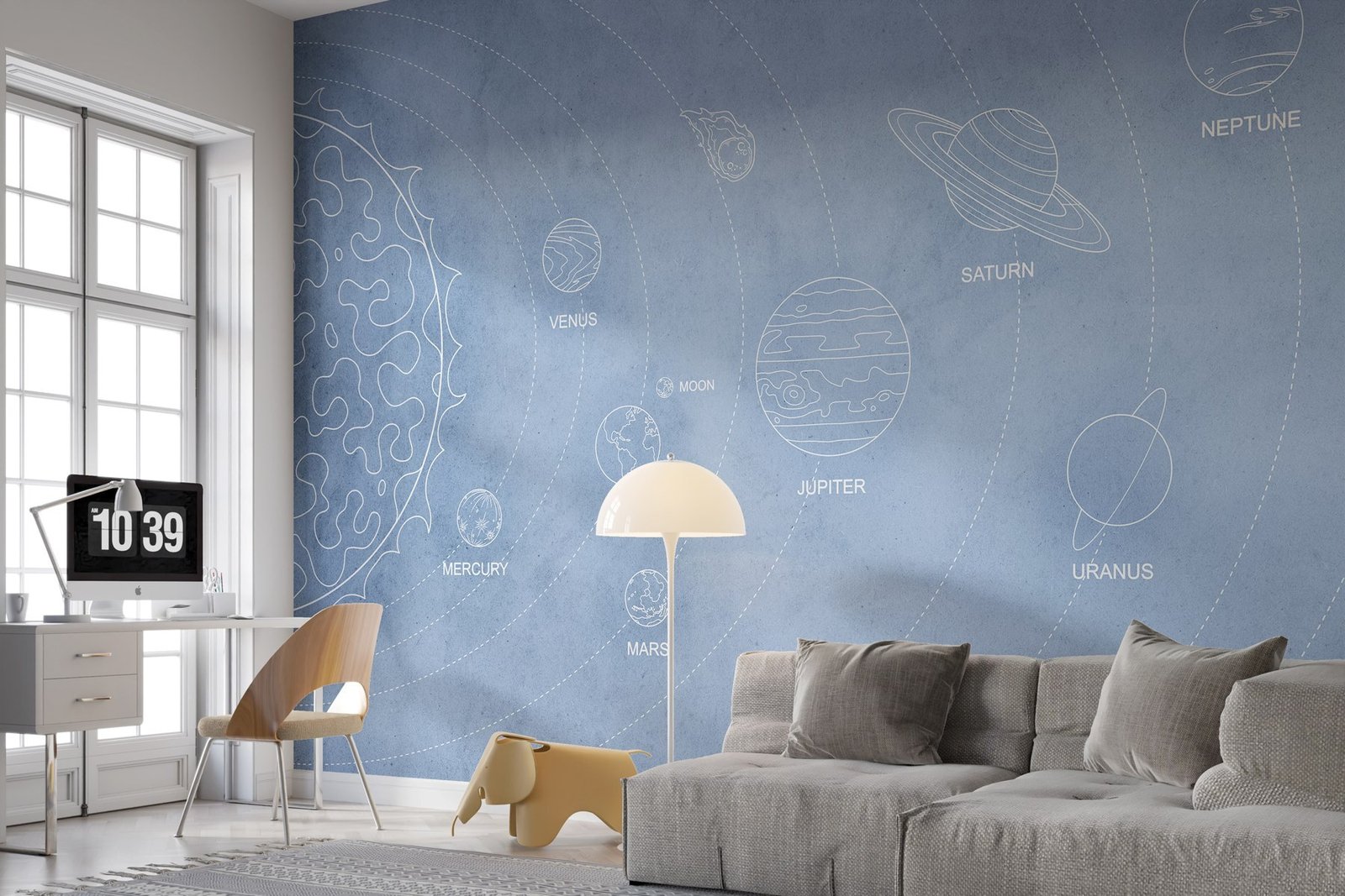 w02344v1pir18mr.jpg Papier peint – Constellations au trait sur fond bleu – Image 1