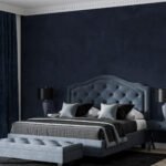 Papier peint – Texture bleu nuit effet enduit