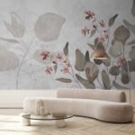 Papier peint – Feuillages légers aux tons naturels