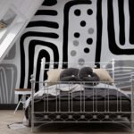 Papier peint – Motifs graphiques noirs et blancs