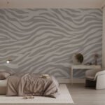 Papier peint – Motif zébré beige et taupe