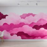Papier peint – Nuages superposés roses