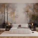 Papier peint – Forêt d’automne dans la brume