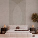 Papier peint – Arches ton sur ton beige patiné