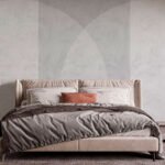 Papier peint – Arches ton sur ton gris rosé