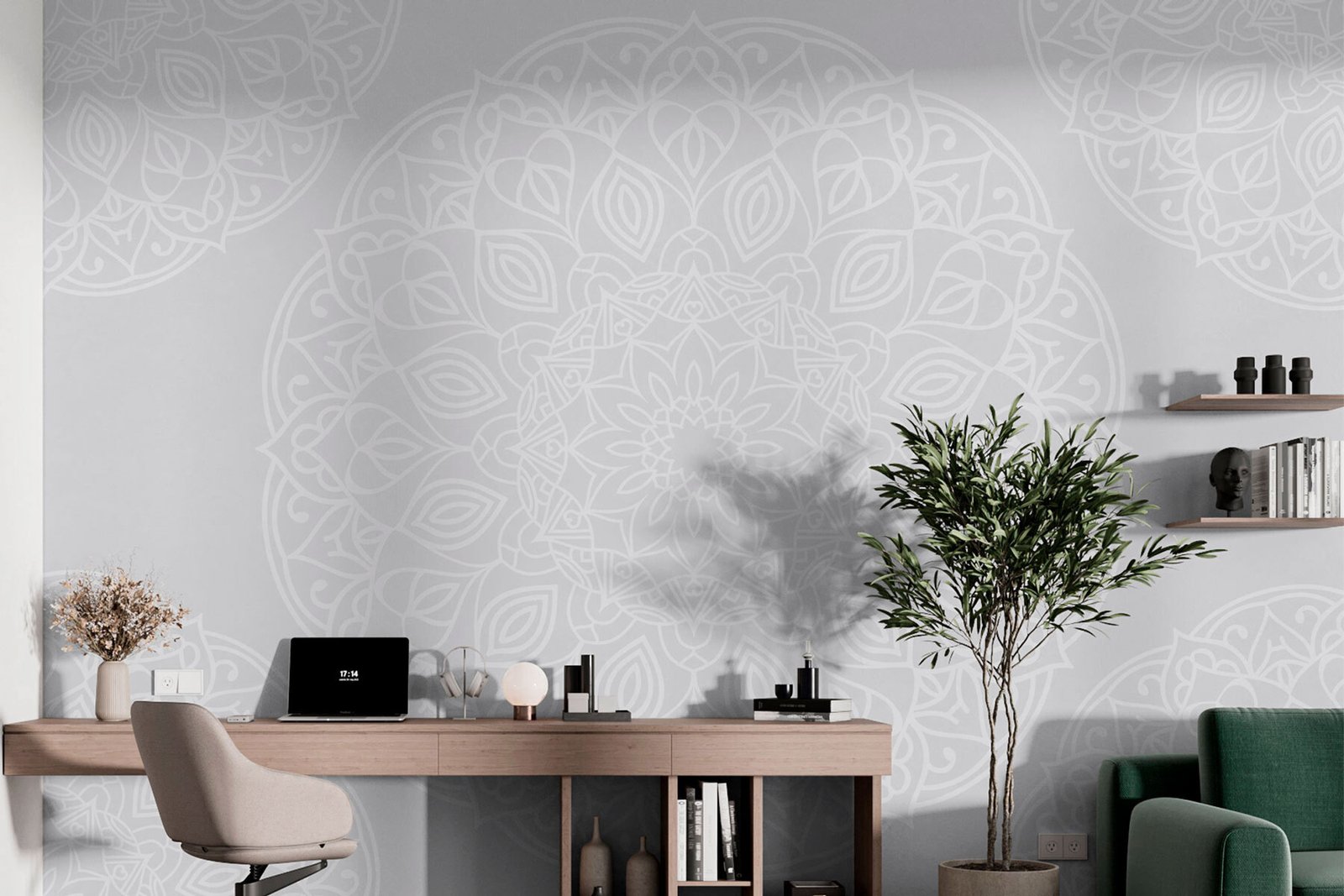 w02832pig1r.jpg Papier peint – Texture blanche effet enduit – Image 1