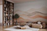 Papier peint – Collines beige et rose poudré – Image 2