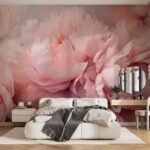 Papier peint – Pivoine rose en gros plan