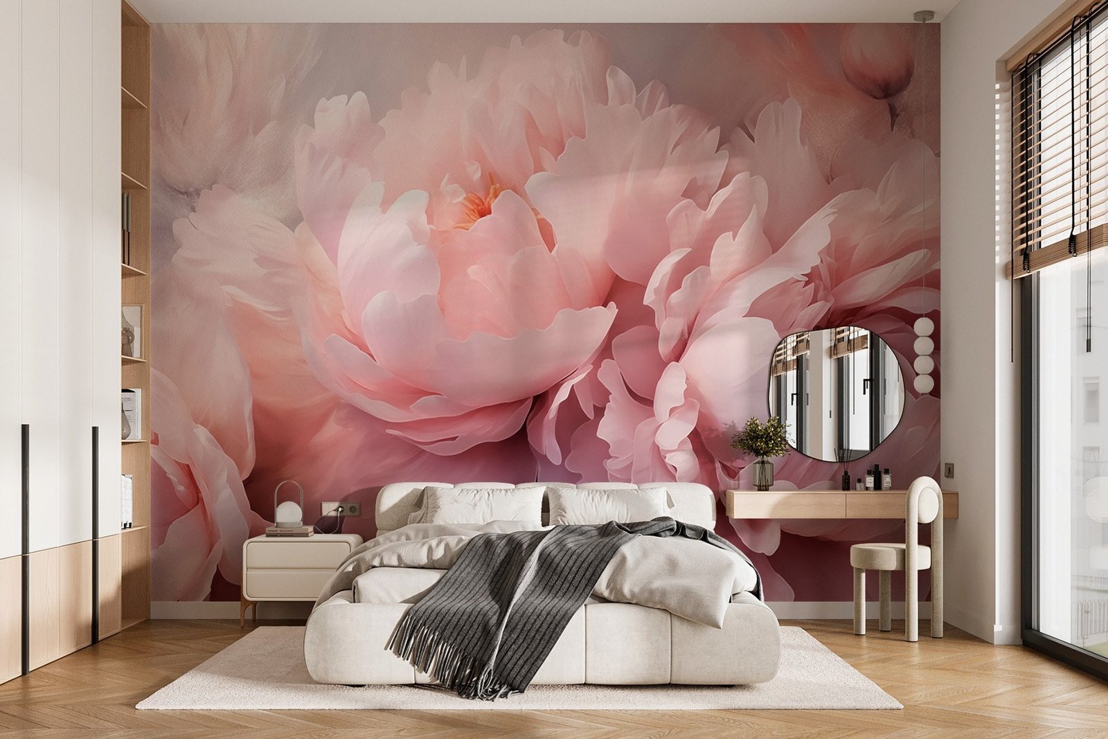 w02898pib1mr.jpg Papier peint – Pivoine rose en gros plan – Image 1