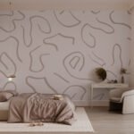 Papier peint – Contours organiques beiges