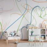 Papier peint – Lignes continues multicolores