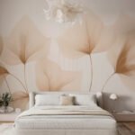 Papier peint – Tulipes beige pâle en transparence