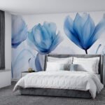 Papier peint – Tulipes bleues en gros plan