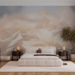 Papier peint – Dunes pastel et ciel bleu doux