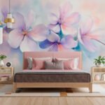 Papier peint – Orchidées pastel en aquarelle