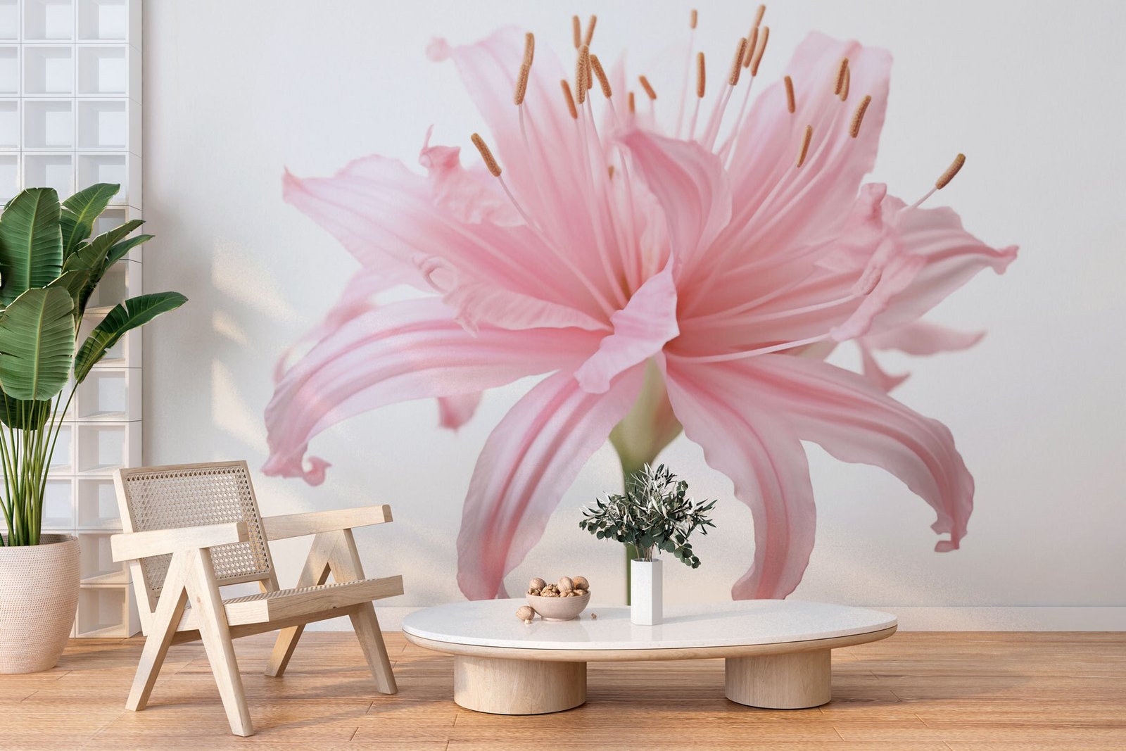 w03488pig1mr.jpg Papier peint – Fleur rose aux longs pétales – Image 1