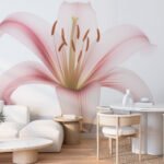 Papier peint – Lys rose en gros plan