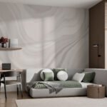 Papier peint – Courbes soyeuses grises