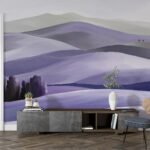 Papier peint – Dunes et collines violettes
