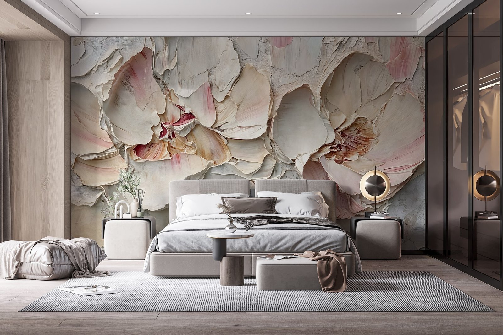w08467pib10r.jpg Papier peint – Pétales crème et roses effet minéral – Image 1